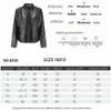 Damen Leder Faux Jacke Frauen Reißverschlüsse Frühling Herbst PU Mandarin Kragen Rot Motor Biker Mantel Weibliche Übergroßen 231129