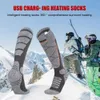 Sportsocken Winter Warm Outdoor Thermo-Heizsocke 3 Modi Elastisch Bequem Wasserabweisend Elektrisches Set 231129