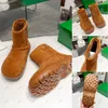 Designer Fluffy Slipper America Platforma Kapcieczki Zachwytu wełniane buty owczarek futra prawdziwa skóra