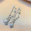 Boucles d'oreilles pendantes pour femmes 3ct une paire D couleur VVS1 diamant long gland boucles d'oreilles en argent Sterling 925 bijoux fins cadeau 231129