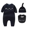 Rompertjes voor pasgeboren baby's Babykledingsets met pet Bib 100% katoenen romper Kinderen rompertjes Jumpsuits Jongen meisje kleding Esskids