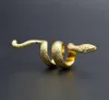 Gold Silver Mens Hiphop Style Snake Ring Fashion Punk Animal Shape Rings Mens Fashion Hip Hop Jewelry4902611