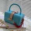 Evening Bags Niche Design Jelly Bag Women s Summer 2023 Fashion Portable Box Package Ins Versatile Chain Messenger PVC Handbag 231130