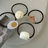 시뮬레이션 박제 빵 음식 스크런치 계란 머리 링 탄성 고무 밴드 헤어 밧줄을위한 헤어 로프 귀여운 재미있는 헤어 액세서리
