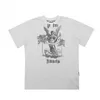 Tshirts pour hommes Palms Palm Angel Pa Harajuku SS Spring American Retro Letter Impression Luxurys T-shirt Loose Oversize Hip Hop Unisexe à manches courtes Angels Iyz