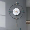 Zegary ścienne Nowoczesne design luksusowy złoto czarny cichy metalowy zegar nordycki wahadło horloge murale dekoracje WSW35XP