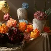 Fleurs décoratives 36CM fleur artificielle rétro Bouquet hortensia mariage décoration de la maison Arrangement de vie
