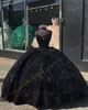 Robe de Quinceanera scintillante, manches pouf détachables, bal de débutante, coing mexicain doux, robe de fête d'anniversaire 15/16 pour 15e fille, drame d'hiver, bal formel, gala, vin