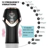 Upgrade Motor Male Blowjob Training Cup with 12 Vibration Modes Increase Endurance Satisfy Her Sexual Desire Extend Passion Time282Y