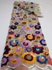 Tissu maille tissu de dentelle africaine avec des paillettes robes de soirée en tulle pour les femmes broderie tissus de mode française couture 5yards tissu 231129