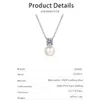 Fin smycken925 Sterling Silver White Gold Plated Women Necklace Wholesale Freshwater Pearl Chain 0,5ct Moissanite Pendant