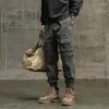 Männer Hosen Herbst Und Winter Armee Grün Vintage Overalls Trendy Marke Lose Plus Größe Bein Multi-Pocket Casual