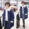 Femme's Down OEING Femmes Hiver Casual Loose Jeans Veste Polaire Doublée Denim Manteau Chaud Longue Parka S-5XL Oversize