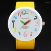 Orologi da polso 2023 Orologi da donna Womage Design creativo Matita multicolore Ago Cartone animato Numero grande Ragazze Relogio Masculino