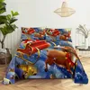 Bedding sets Santa Claus Queen Sheet Set Kid's Flat Sheet Boys and Girls Bed Sheets and Pillowcases Christmas Gifts Bed Sheet Set Bedding Set 231129