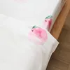 Bedding Sets 1pcs Pink Peach Printing Quilt Cover Cotton Bed Sheet Pillowcase Women Plain High Quality Bedclothes For Adult