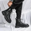 Boots Luxury Brand Black Men s Chelsea Gothic Biker Casual Leather Outdoor Ankle for Men MO 51382 231130