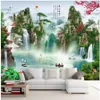 Papier peint 3d personnalisé po mural paysage chinois cascade fond mur décor à la maison salon papier peint pour murs 3 d216I
