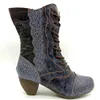 Сапоги модные кожаные для отдыха короткие женские шнурки на молнии дизайн обувь с неглубоким корнем 231130