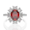 Wong Rain Vintage% 100% 925 STERLING Gümüş Yaratılan Moissanite Ruby Taş Düğün Nişan Yüzüğü Güzel Takı Hediyesi Tüm Y1186J