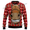 Pulls pour hommes Funny Horse Christmas Graphic 3D Imprimé Mode Hommes Laid Noël Pull Hiver Unisexe Casual Tricot Pull Pull MYY15 231130