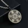 Naszyjniki wisiorek ze stali nierdzewnej Metatron Energy Metatron David Hexagram Naszyjnik joga czakry chakry kusz łańcuch SWEAT MASCOT MASCOT Choker Jewelry