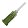 Atacado 1/2 "14Ga Olive PlasticPP Conector Espiral Adesiva Ponta de Cola Dispensando Agulhas Blunt Pacote de 100 BJ