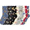 Chaussettes hérisson de dessin animé créatif bas de beignet pour femmes 2 pièces/paire unisexe mode coton chaussettes de chiot bracelets de cheville décontractés cadeau de fête Q797