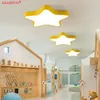 Plafonniers Dimmable Macaron Chambre d'enfants Garçon Fille Chambre Lampe D'étude Warmromantic Princesse Étoile À Cinq Branches