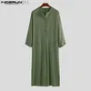 メンズローブ2023メンJUBBA THOBE KAFTAN SOLID V NECK LECK SLE VINTAGE ROVE