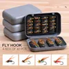 Woen ocean rock fshing 40 stycken boxad bionic lock flug fiskekrok bet219u