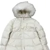 Ou7v Parkas 2023 Gleicher Stil Gänse-A-Linie-Daunen-High-End-Damen-Kurzmantel mit Kapuze, Fuchshaarkragen