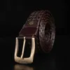 Belts Belt for men's new trendy handmade woven men's belt with ethnic style cowhide belt for men