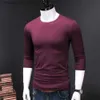 Męska bielizna termiczna bielizna termiczna Mężczyźni Mężczyźni Casual Scle T Shirt O SCICK Slim Fit Bluzka Topy Zwiedź TEE Undershirt Pullover Long Sut Top A50 L231130