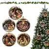 Décorations de Noël 5pcs Nativité Arbre de Noël Pendentif Jésus-Christ Ornements suspendus 2D Année Acrylique Exquis Intérieur Crèche Décor 231129