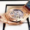 Montres de luxe suisses Audemar Pigue Royal Oak Series Steel King 41 mm automatique mécanique en acier or rose montre-bracelet de mode pour hommes or rose 15500OROO1220OR01 B HBZD