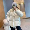 S4zz Parka m Meng Family Short Donna Inverno 90 Piumino d'oca Agnello Pile Impiombato Collo alto Cappotto di pane ispessito Stesso stile per e