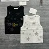 Kvinnor Rhinestone Tank Top Crew Neck Knits Vest Summer Sticked T Shirt Woman Yoga Gym Vests