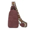 Kvinnors bröstväska designer slingväska liten crossbody pu läder satchel dagpack axel ryggsäck för rese vandring