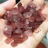 Decorative Figurines 100G Beautiful Natural Red Strawberry Crystal Tumbling Healing Specimen Gem Mineral Home Desktop Aquarium Decoration