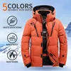 Jaquetas masculinas pato ao ar livre jaqueta quente com capuz grosso puffer windbreak casaco casual de alta qualidade casaco térmico inverno parka 2023 l231130