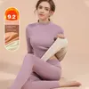 Women's Thermal Underwear Thermal Underwear Sets for Women Mid-high Collar Winter Warmth High Stretch Base Thick Velvet Tops Trousers Seamless Lingerie 231130