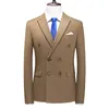 Costumes pour hommes Blazers Marque Vêtements Hommes Double Breasted Business SuitMale Slim Fit Costume JacketsMan Loisirs Marié Robe Plus Taille S6XL 231129