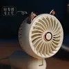 Mini Portable Fan blijvende stille opvouwbare desktopventilatorkat en hertenoren schattige USB handheld fans voor huishoudelijke slaapkamerkantoor