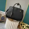 Fashion Black Tote Bag Designer Bolsa de couro de luxo Lady Hobo ombro Bag de alta capacidade Mensageiro Mensageiro Bolsa Crossbody Travel Saco de compras elegante