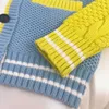 Luksusowy kardigan kolorowy kolor Projekt Sweter dziecięcy rozmiar 100-150 Ubrania dla dzieci designerskie