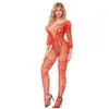 Sexy Costume Open Crotch Jumpsuit Women Sexy Lingerie Mesh Transparent Female Bodysuit Erotic Underwear Ladies See Through Crotchless Leotard