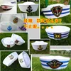 Brede rand Militaire zeilers kapitein Witte hoed Marine Marine Cap met anker Sea Boating Nautical Fancy Dress Cosplay volwassen kind