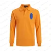 Camicie Ralphs Designer Polo Camicie eleganti da uomo Moda Ralphs Logo ricamato Polo da uomo Camicia a maniche lunghe T-shirt Top Luxurys Abbigliamento Sl