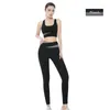 Actieve sets Tweedelige yoga set vrouwen trainen sportkledingpak voor fitness gym kleding leggings met bh mouwloze crop top tracksuit